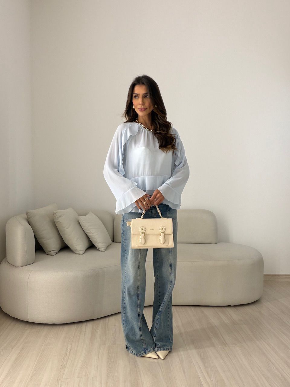 BATA ANA FLÁVIA PEPLUM BABY BLUE