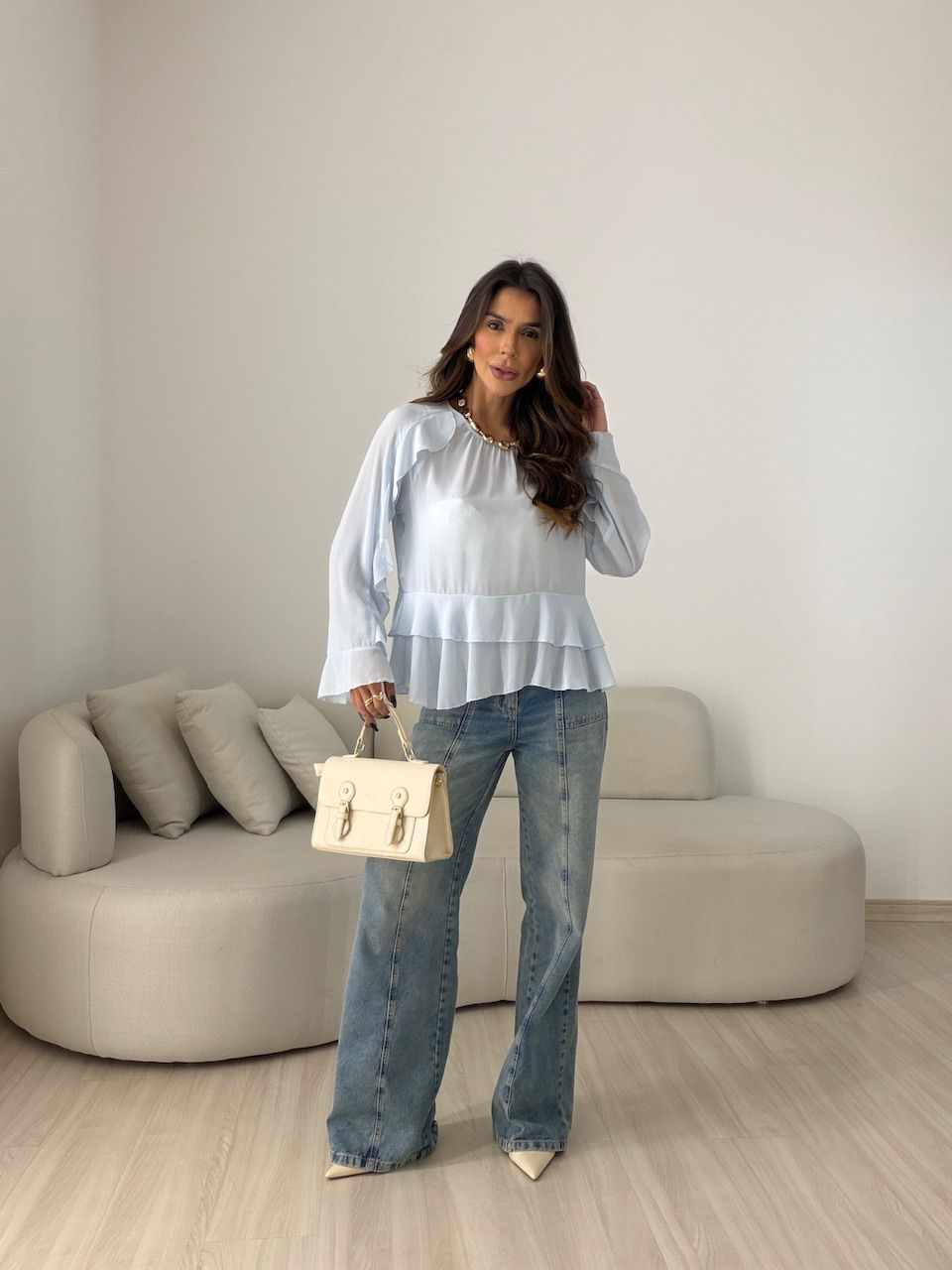 BATA ANA FLÁVIA PEPLUM BABY BLUE