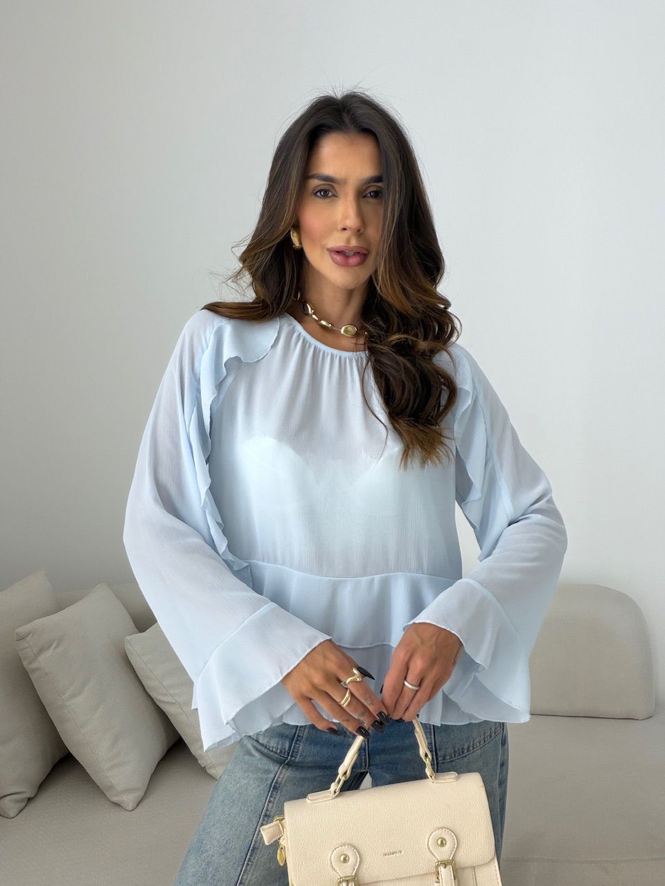 BATA ANA FLÁVIA PEPLUM BABY BLUE
