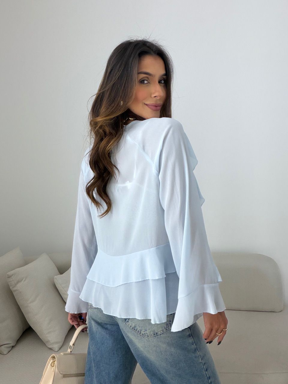 BATA ANA FLÁVIA PEPLUM BABY BLUE