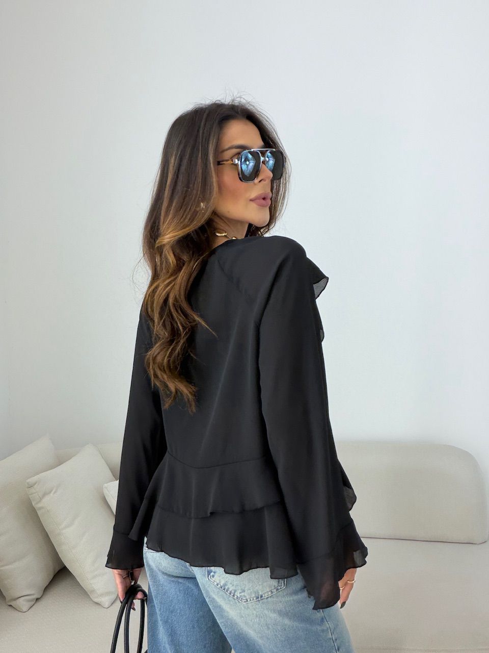 BATA ANA FLÁVIA PEPLUM PRETA