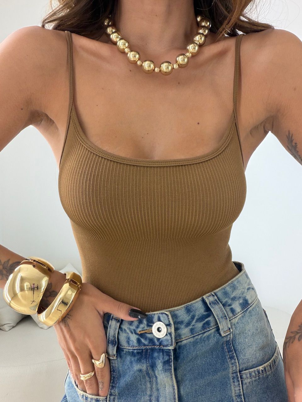 BODY ANA RITA ALCINHA MARROM