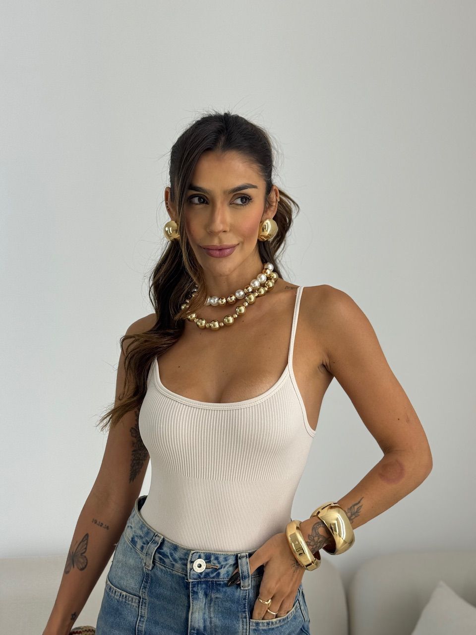 BODY ANA RITA ALCINHA BABY PINK - 0077300366 - CAROLLA FERRARO