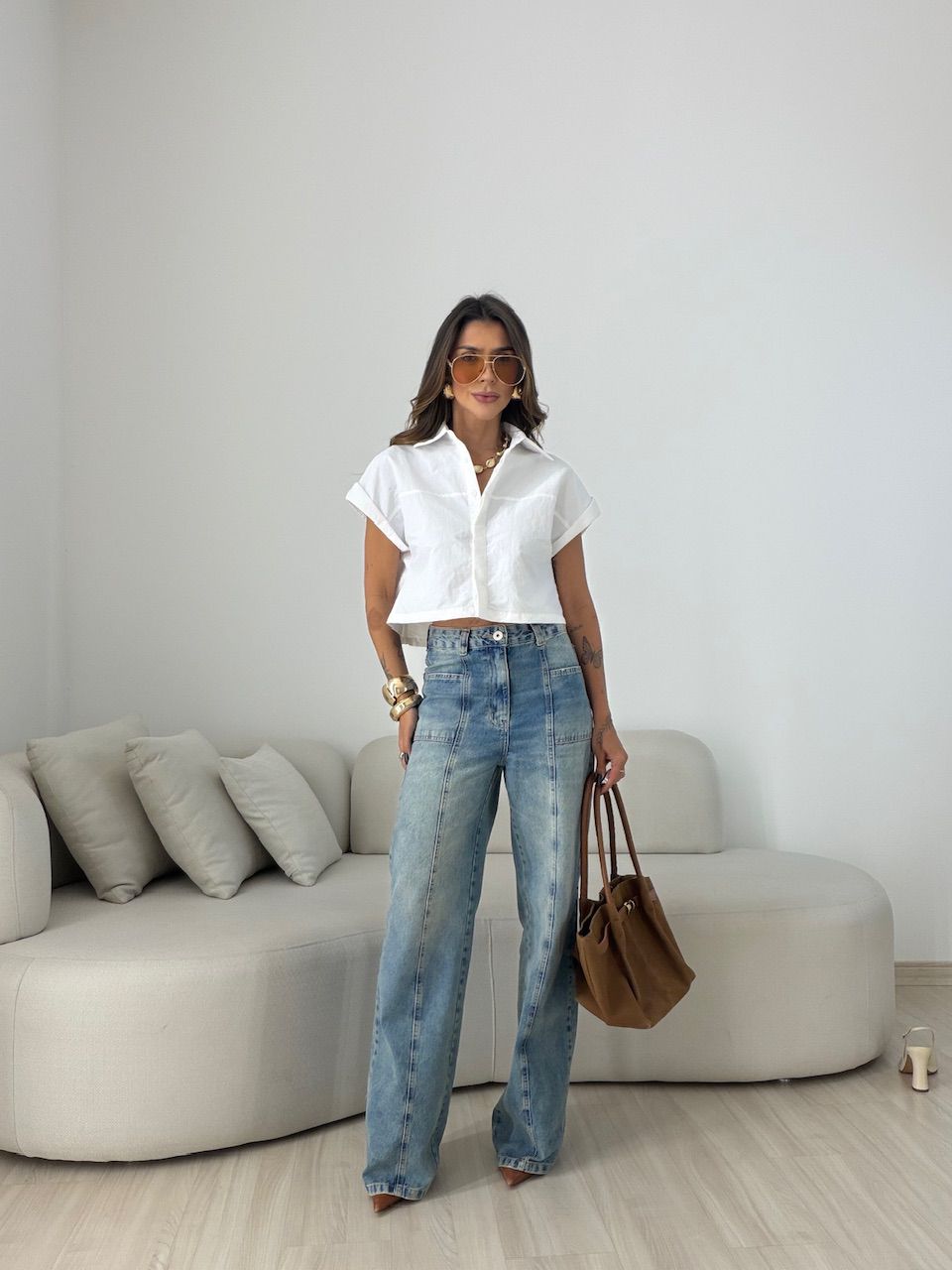 CROPPED CORA BOTÕES OFF
