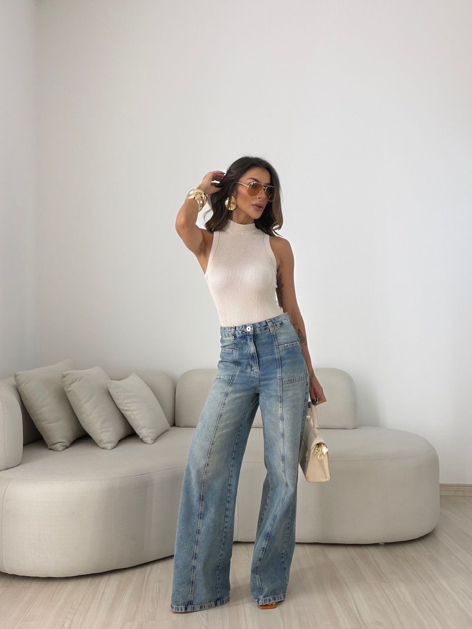 BLUSA LÍGIA CAVADA BABY PINK