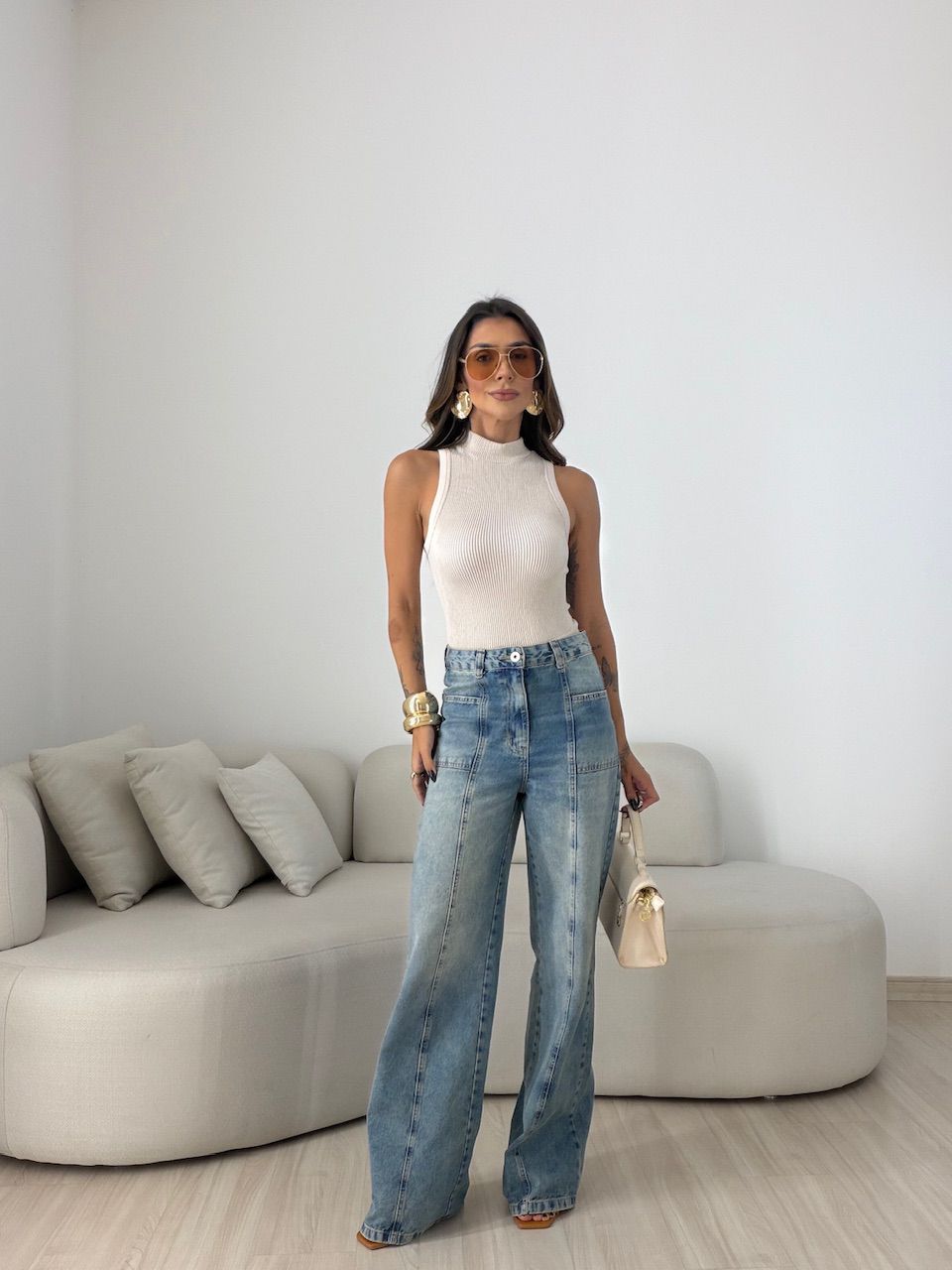 BLUSA LÍGIA CAVADA BABY PINK