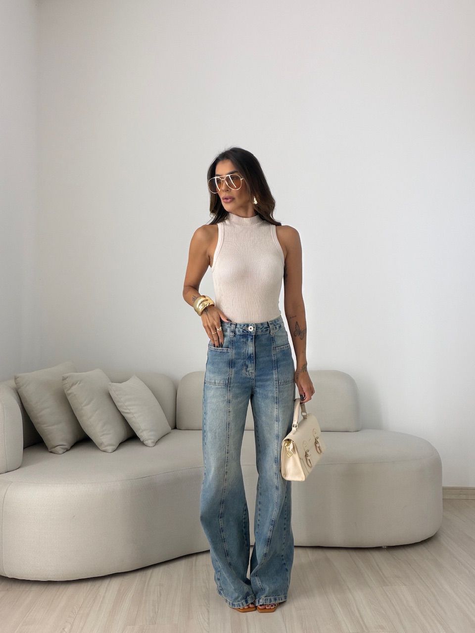 BLUSA LÍGIA CAVADA BABY PINK
