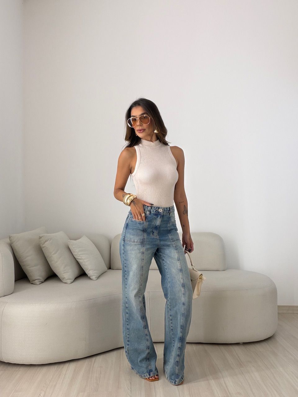 BLUSA LÍGIA CAVADA BABY PINK