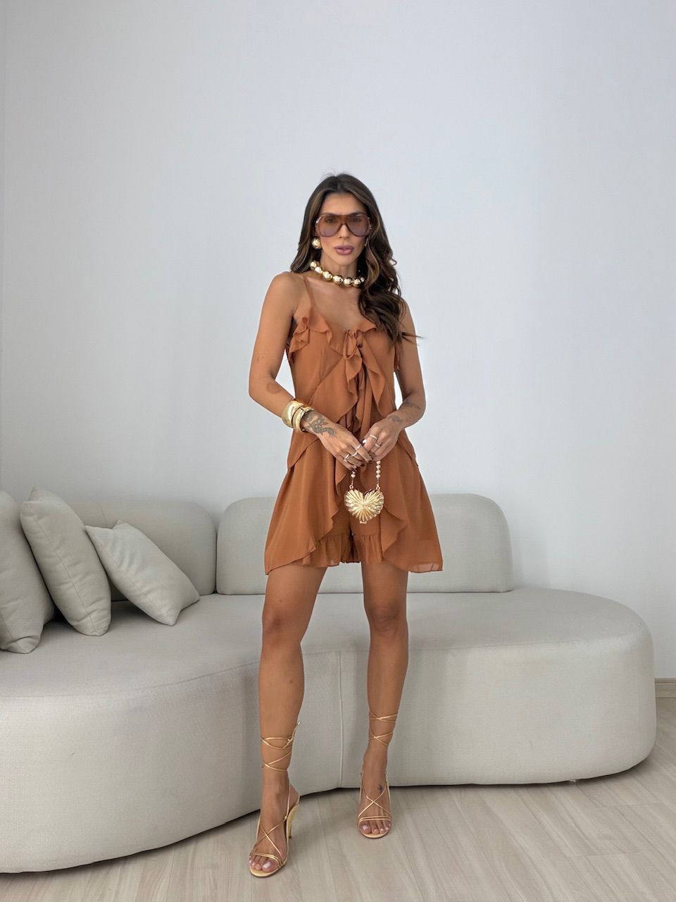 CONJUNTO MANUELA SHORT TERRA COTA 