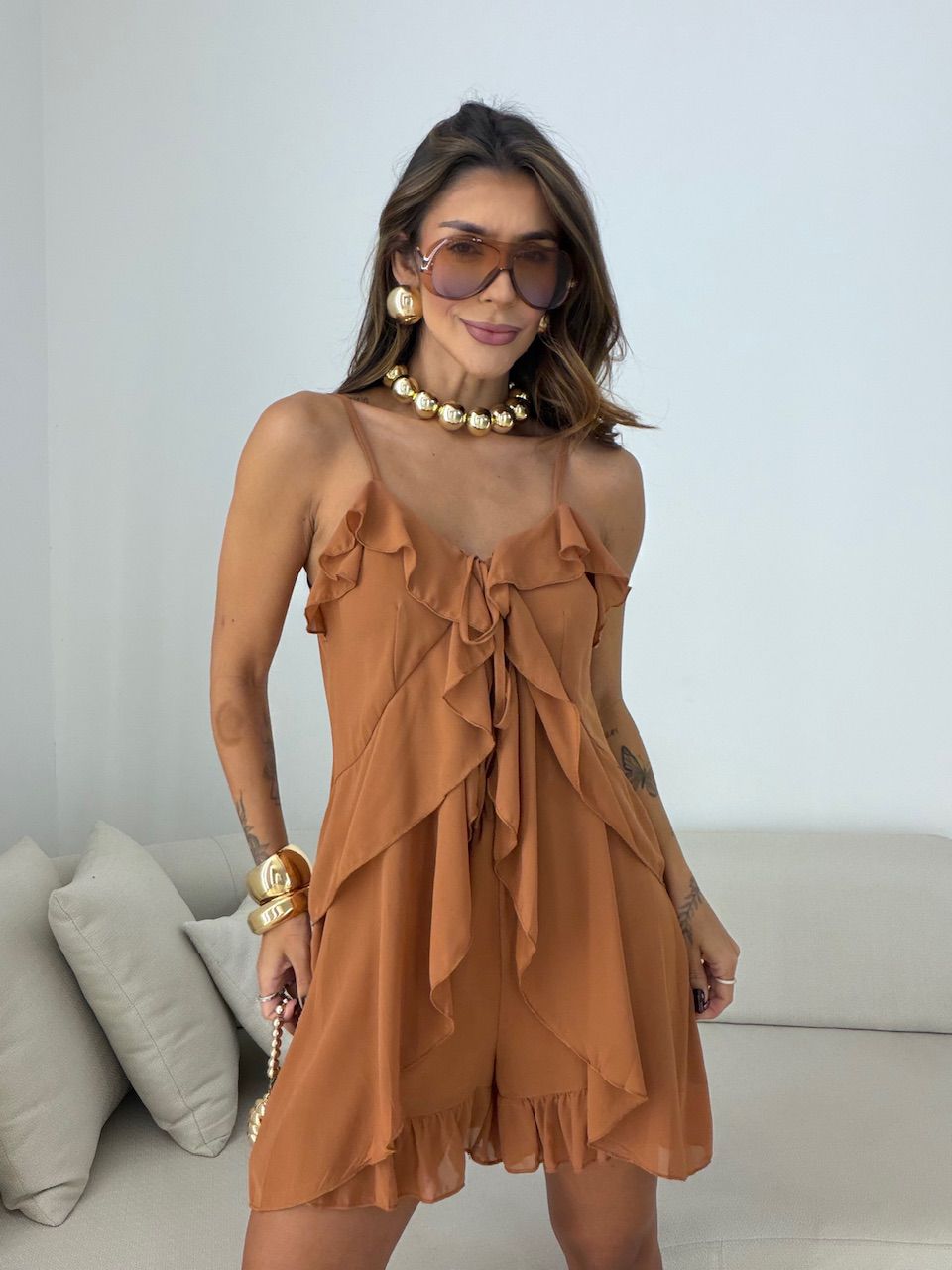 CONJUNTO MANUELA SHORT TERRA COTA 