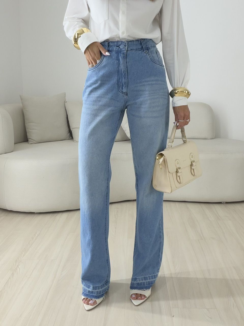CALÇA IVONE JEANS clara - 0080940090 - CAROLLA FERRARO