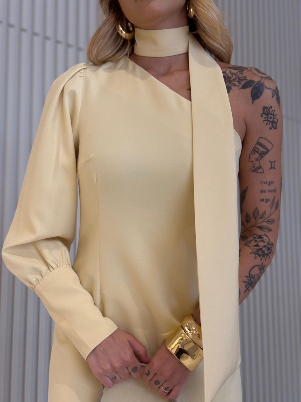 VESTIDO ARIANE NULA MANGA YELLOW BUTTER