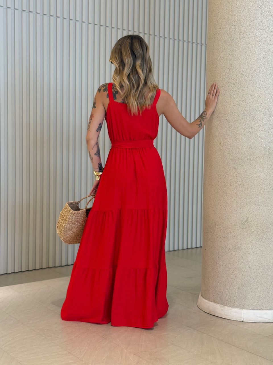 VESTIDO BRUNA AMARRAÇÃO VERMELHO