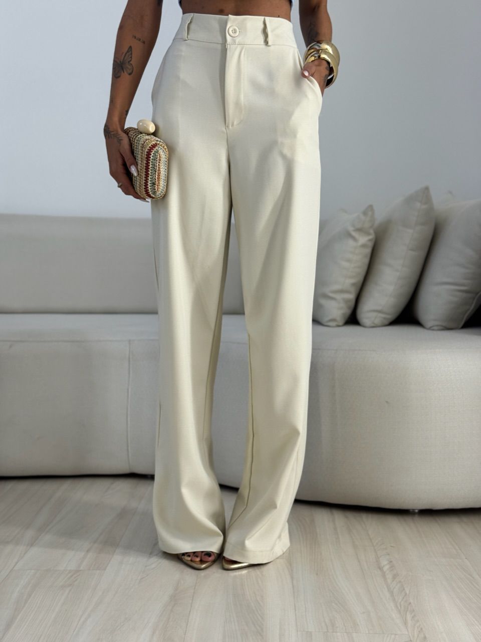 CALÇA ANA CLARA ZÍPER Areia