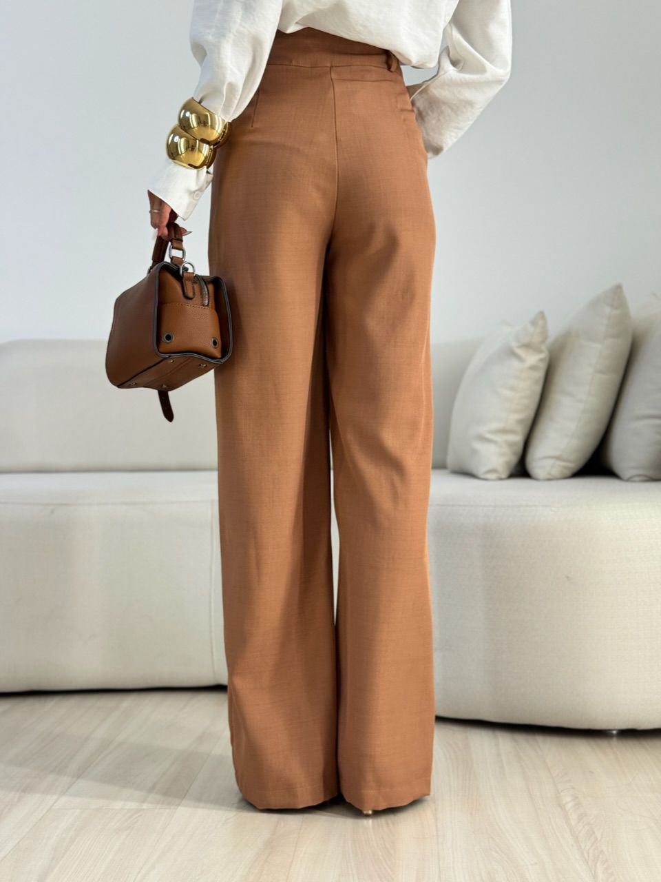 CALÇA ANA CLARA ZÍPER CAPUCCINO 