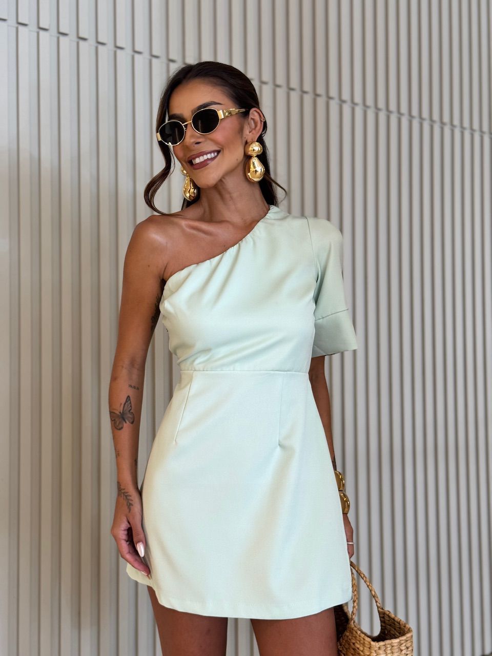 VESTIDO ANDRESSA NULA MANGA BABY GREEN