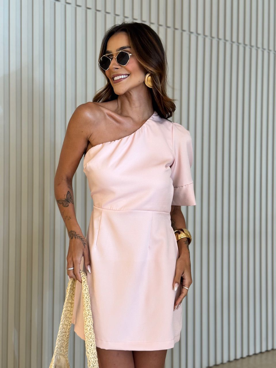 VESTIDO ANDRESSA NULA MANGA BABY PINK