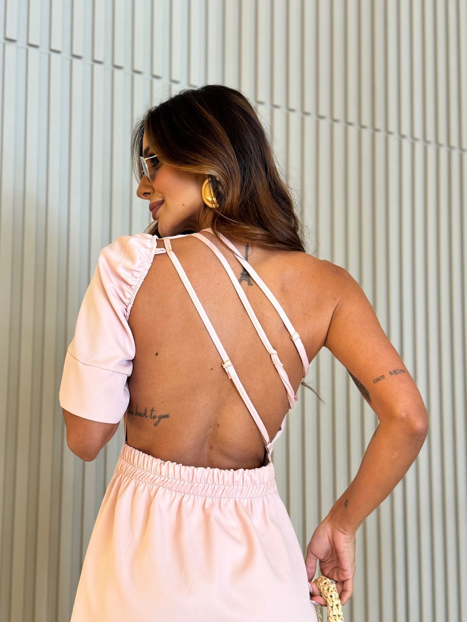 VESTIDO ANDRESSA NULA MANGA BABY PINK