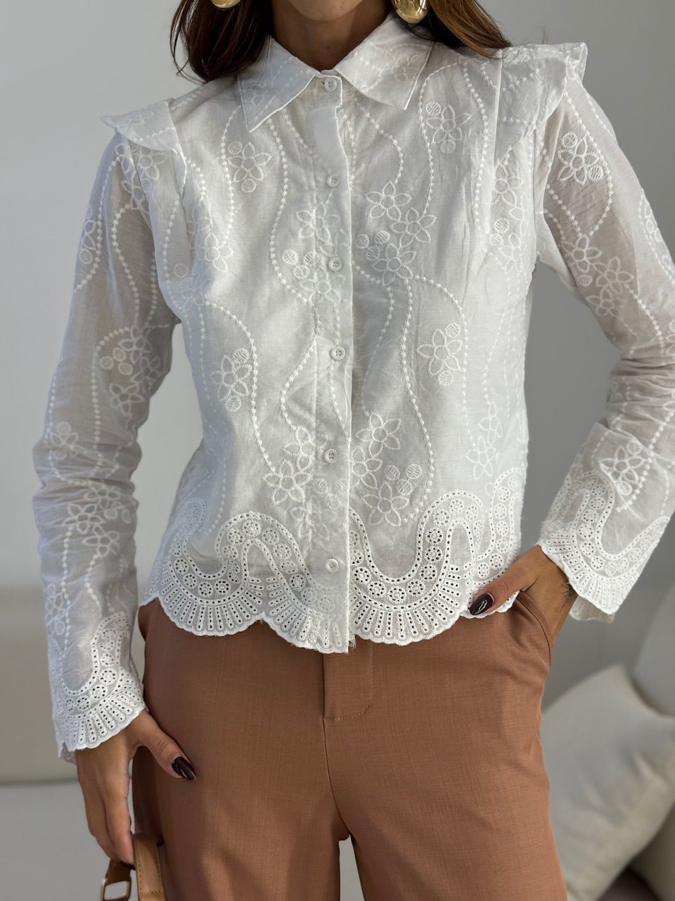 CAMISA CAMILA BORDADA OFF
