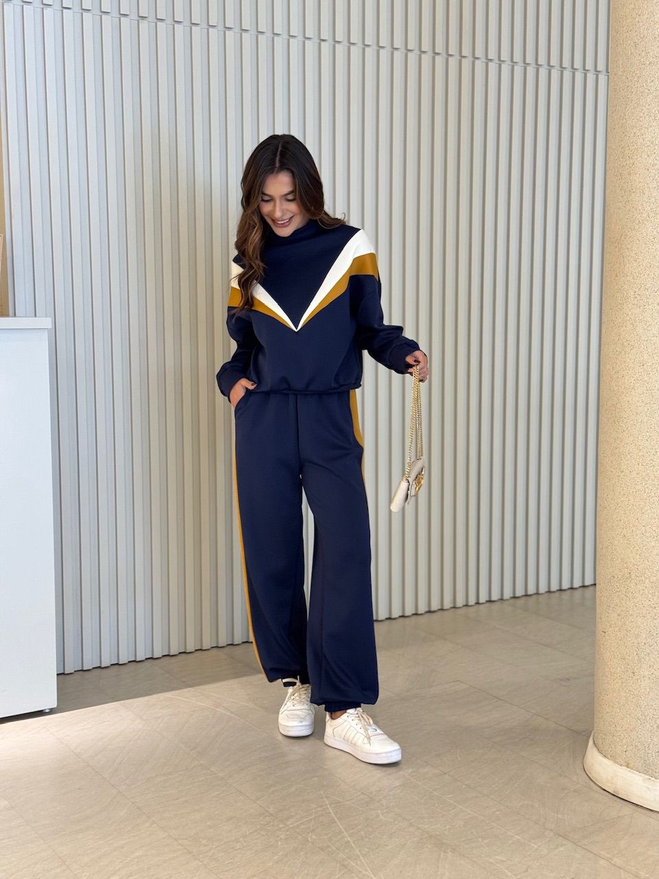 CONJUNTO LAURA CALÇA MARINHO - 0074060055 - CAROLLA FERRARO