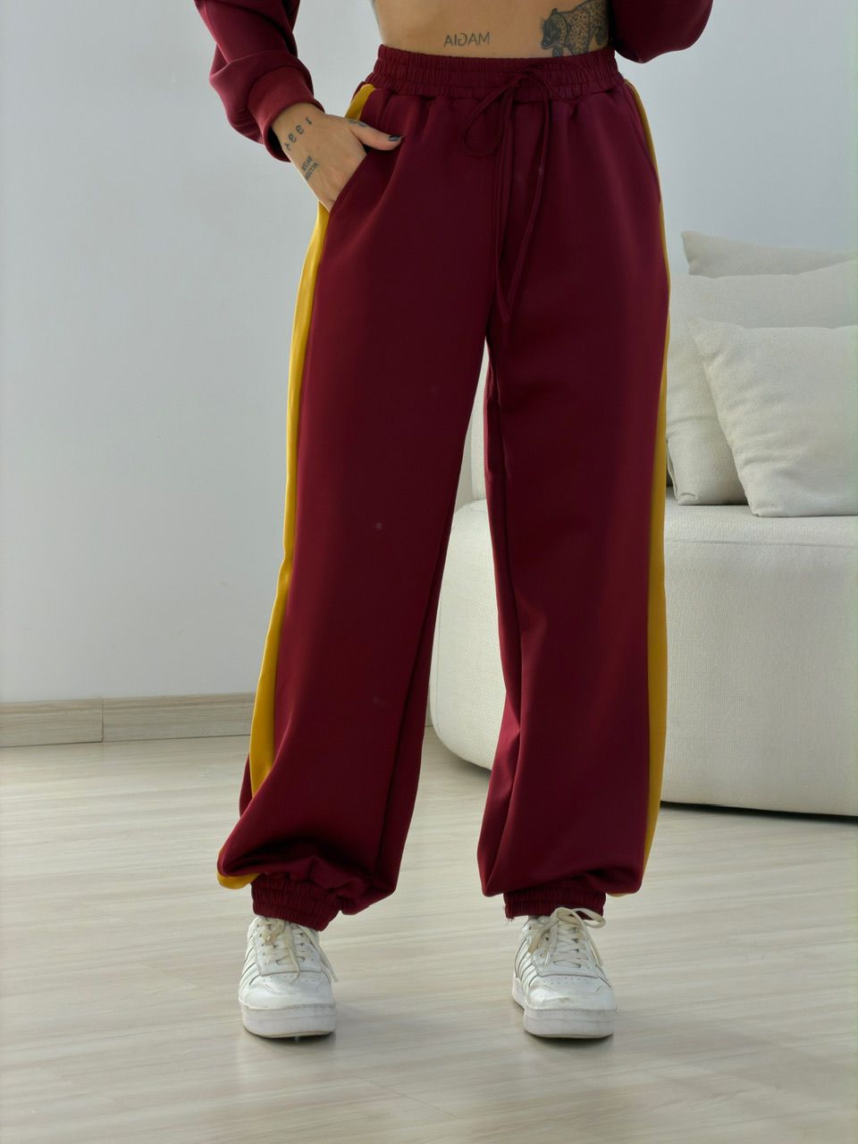 CONJUNTO LAURA CALÇA VINHO