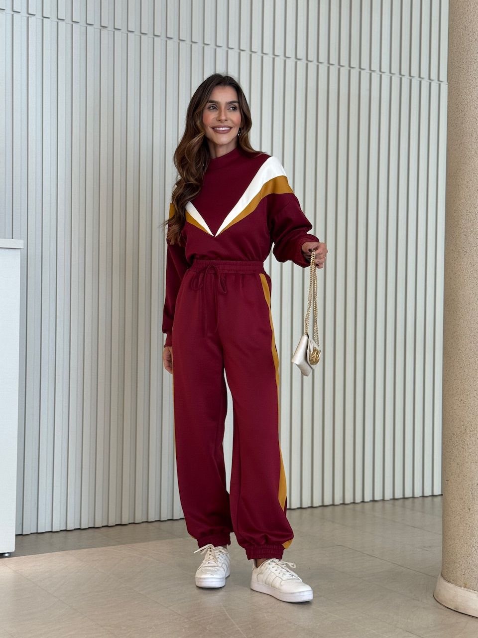 CONJUNTO LAURA CALÇA VINHO