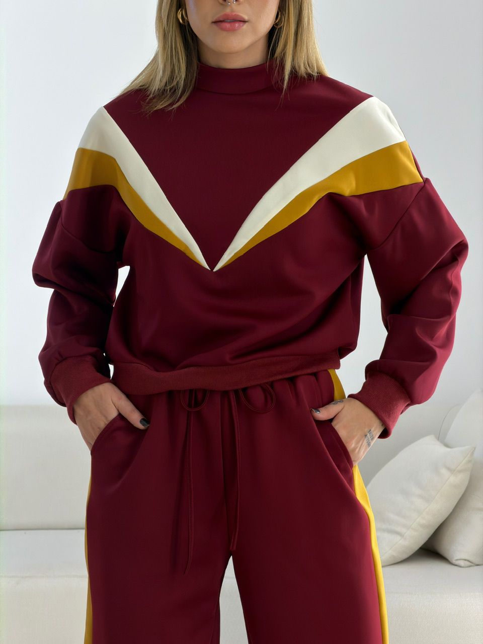 CONJUNTO LAURA CALÇA VINHO