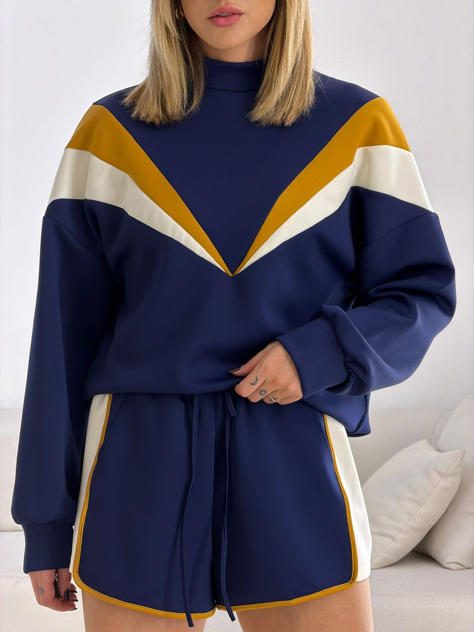 CONJUNTO LUIZA SHORT MARINHO