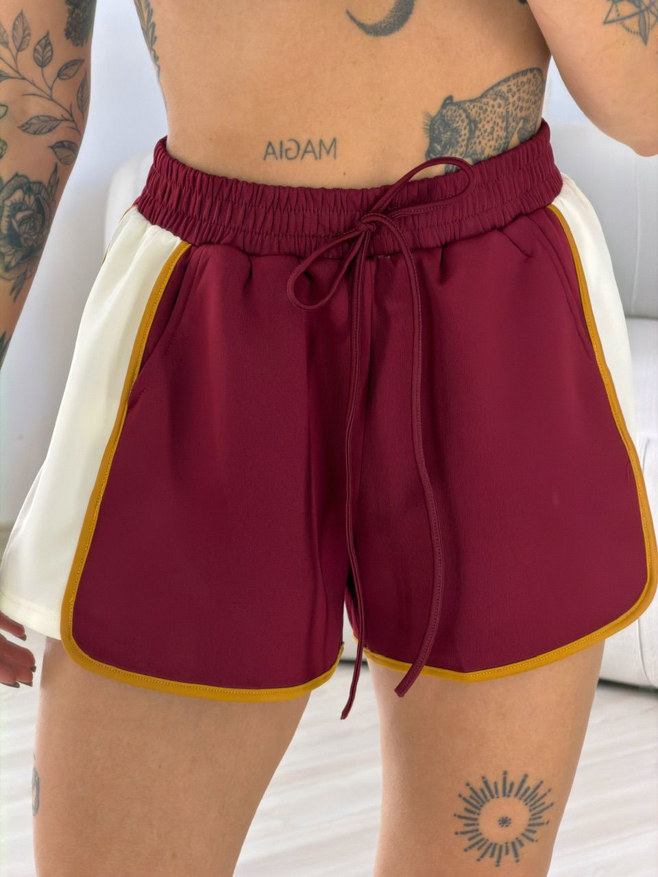 CONJUNTO LUIZA SHORT VINHO