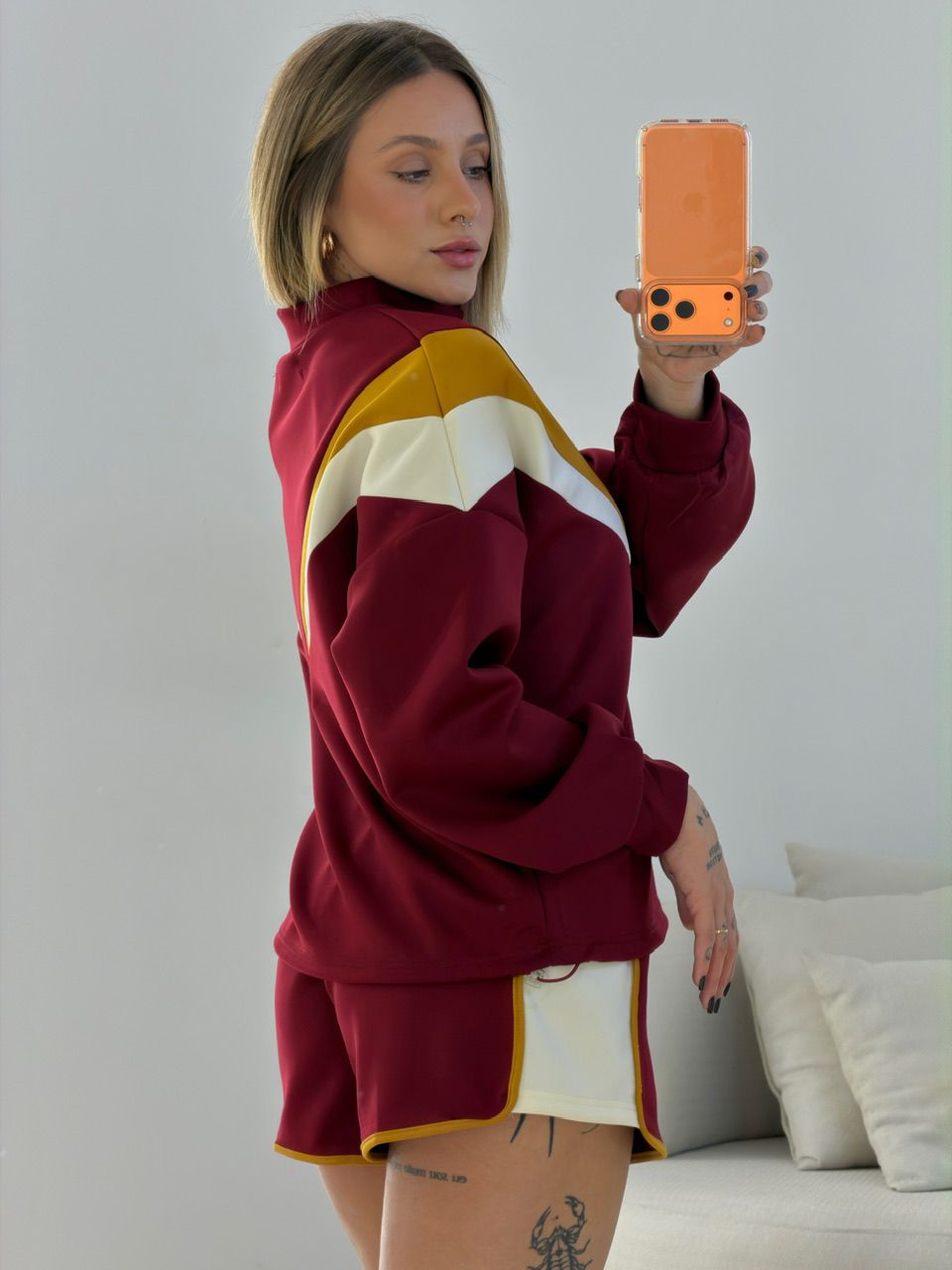 CONJUNTO LUIZA SHORT VINHO