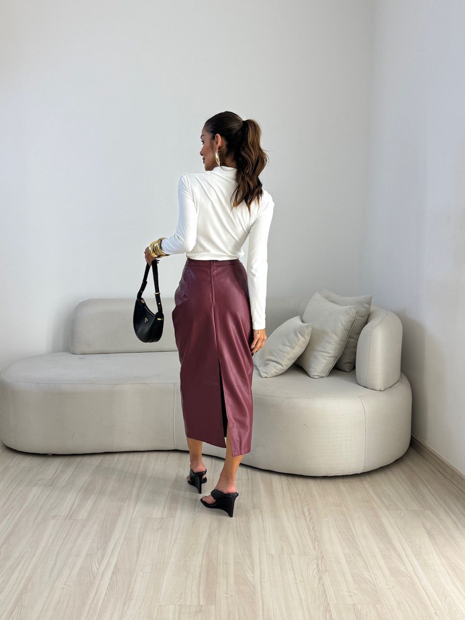 SAIA ESTER COURO FAKE VINHO