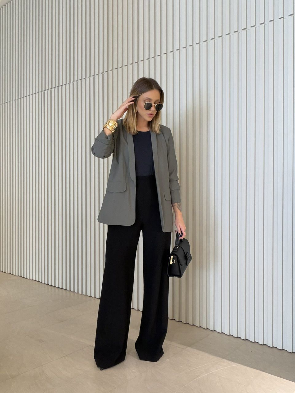 BLAZER EDUARDA MANGA DRAPEADA VERDE