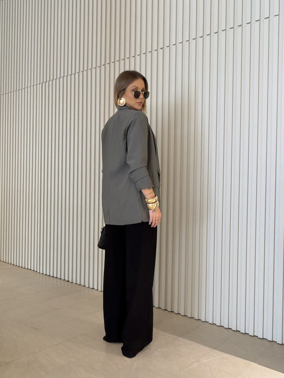 BLAZER EDUARDA MANGA DRAPEADA VERDE