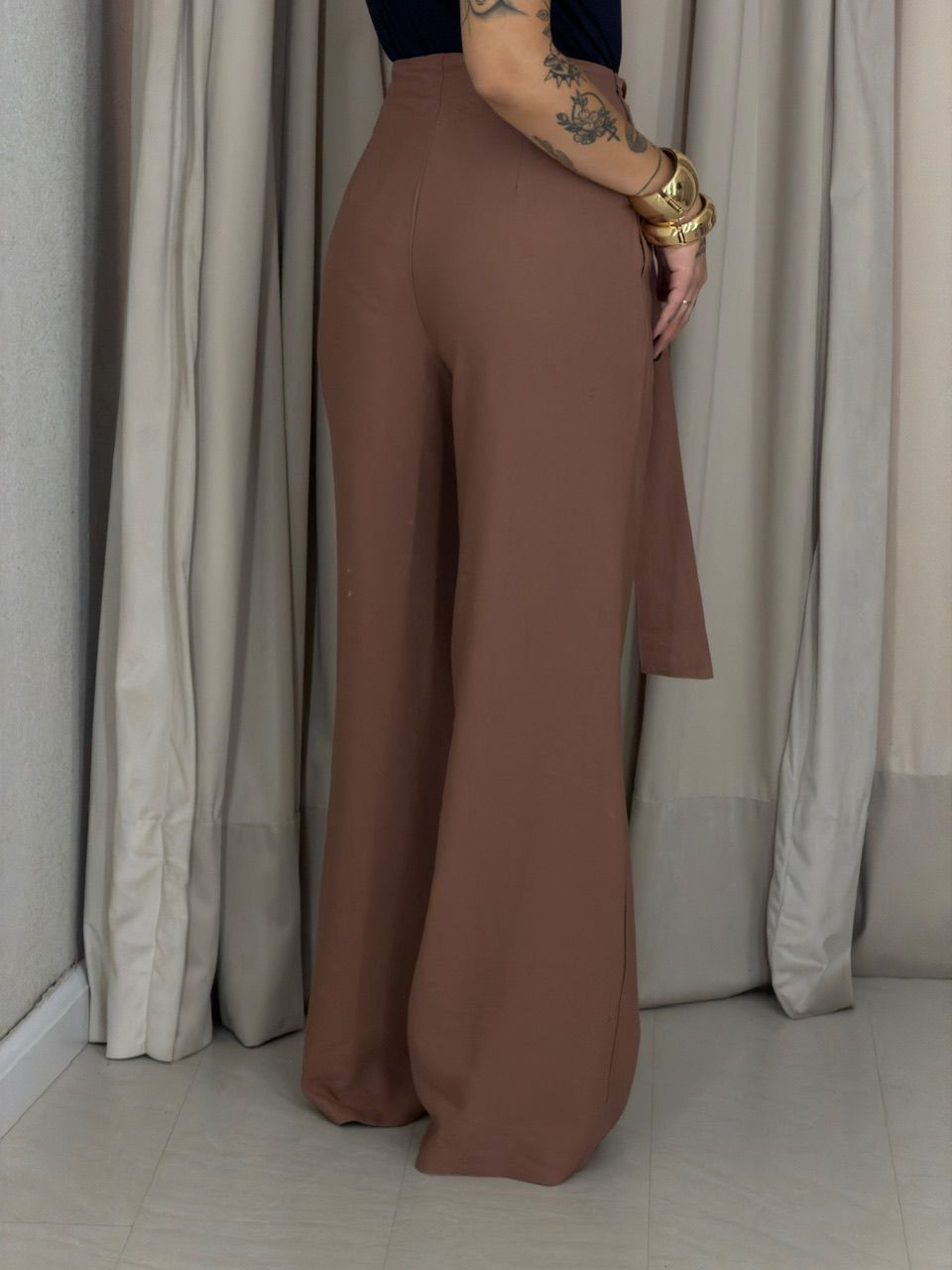 CALÇA KARINE AMARRAÇÃO CAPUCCINO 