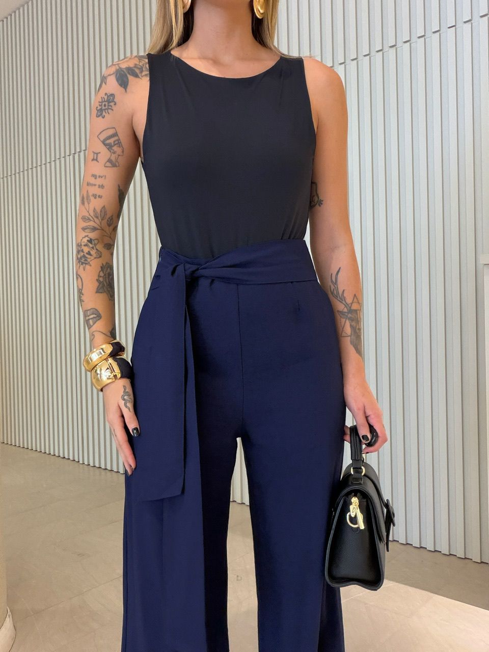 CALÇA KARINE AMARRAÇÃO MARINHO