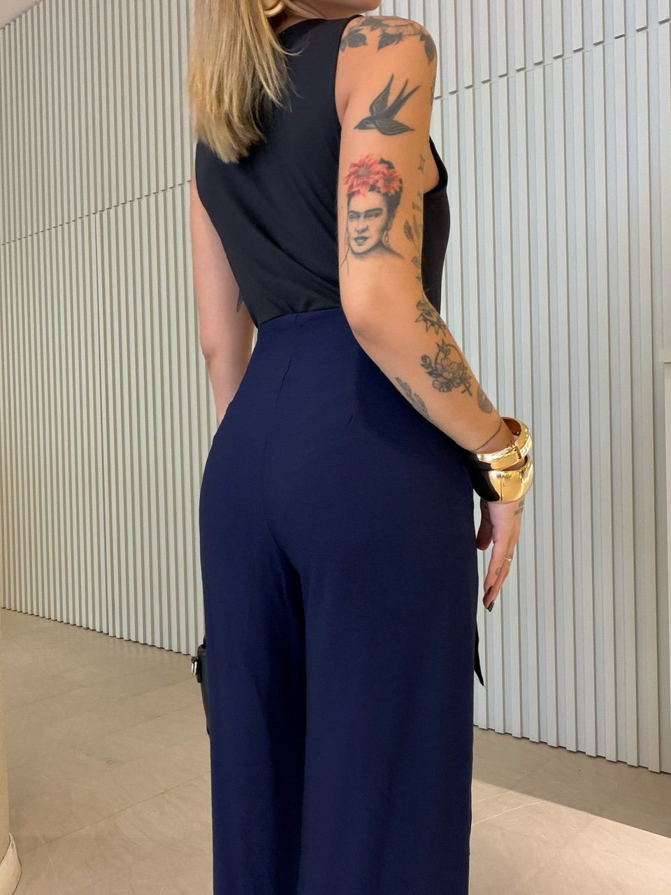 CALÇA KARINE AMARRAÇÃO MARINHO