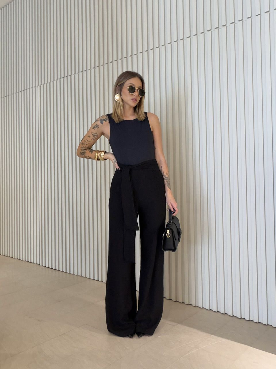 CALÇA KARINE AMARRAÇÃO PRETA