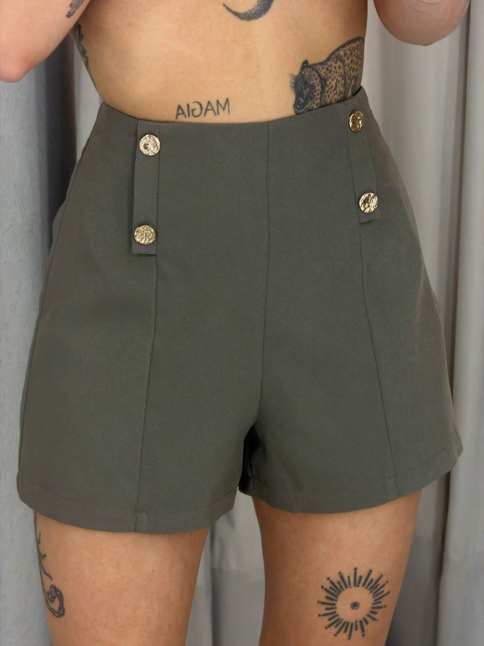 CONJUNTO MÔNICA SHORT CAQUI