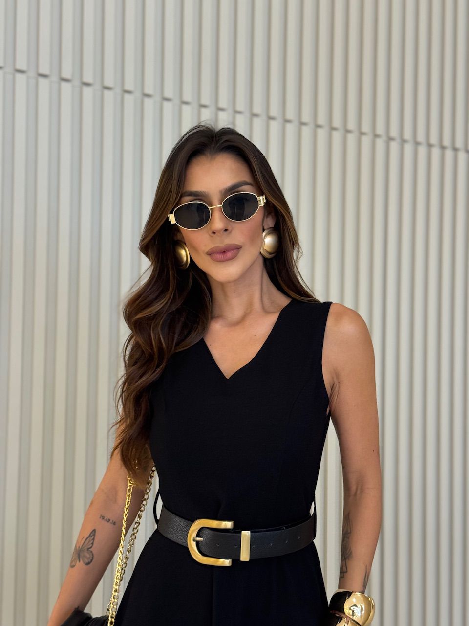 VESTIDO FABRÍCIA FAIXA PRETO