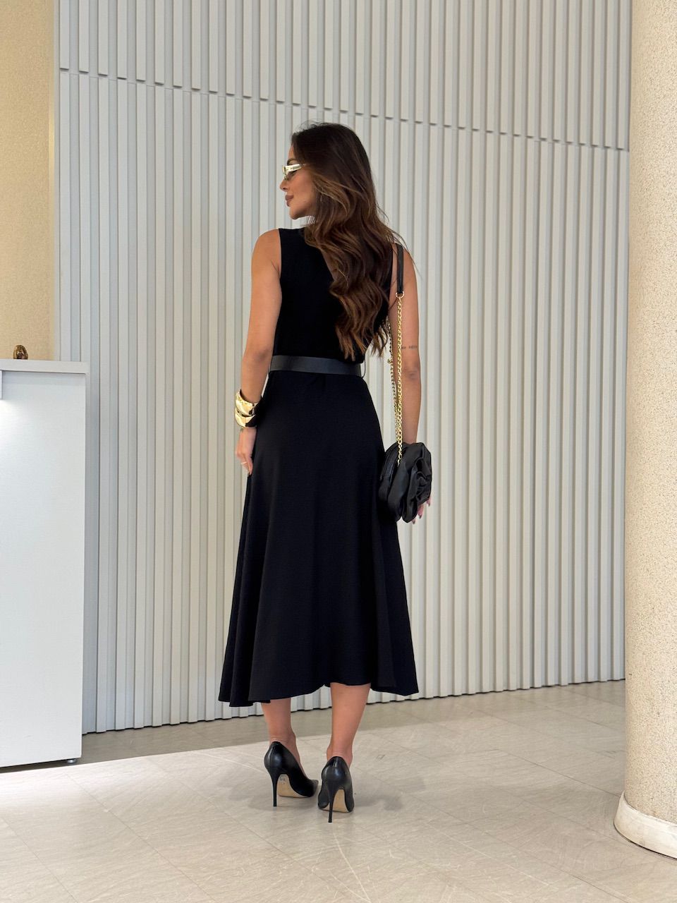 VESTIDO FABRÍCIA FAIXA PRETO