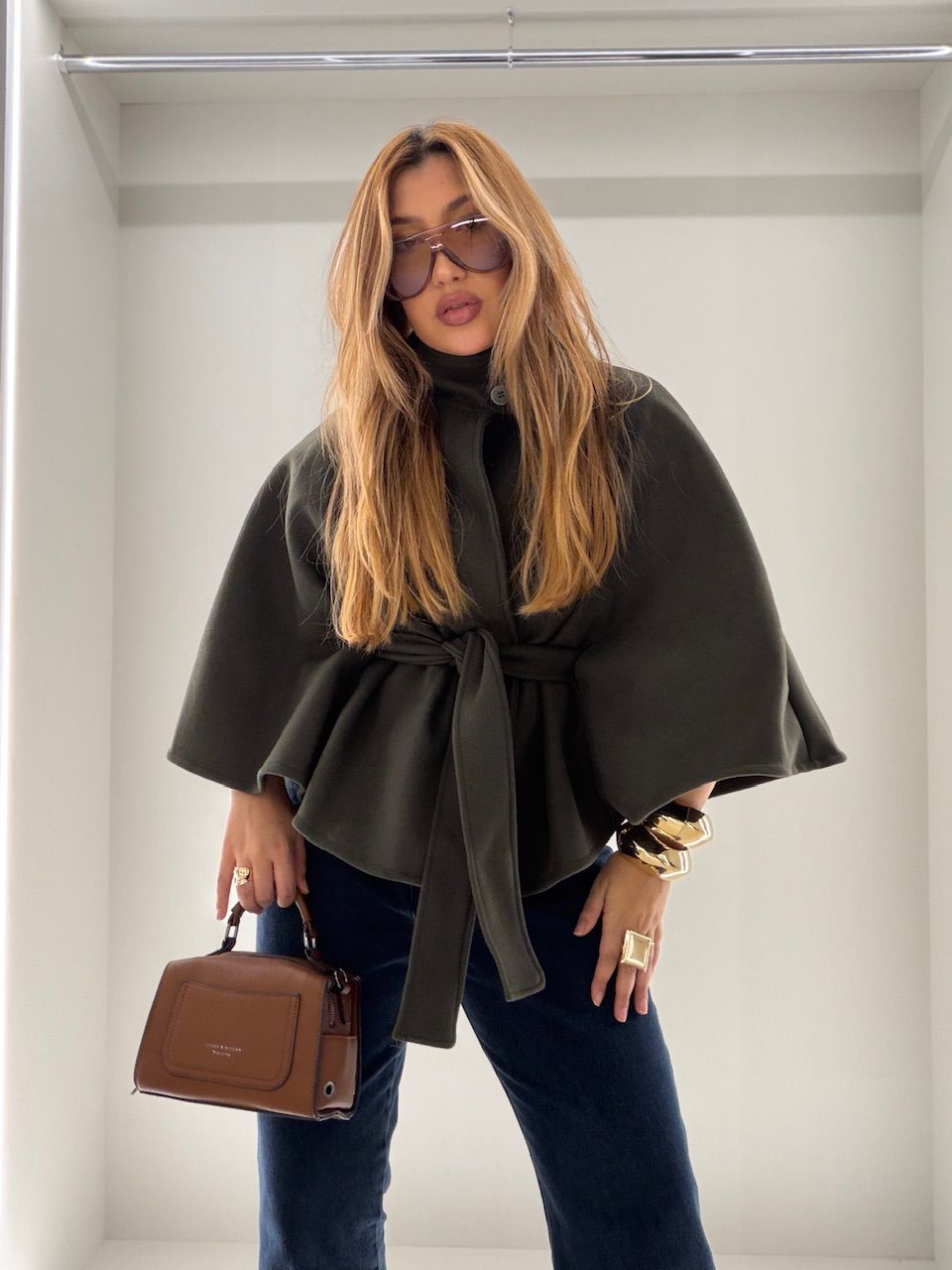 PONCHO PALOMA FAIXA VERDE - 0077990230 - CAROLLA FERRARO