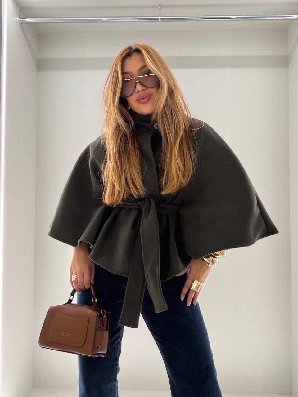 PONCHO PALOMA FAIXA VERDE