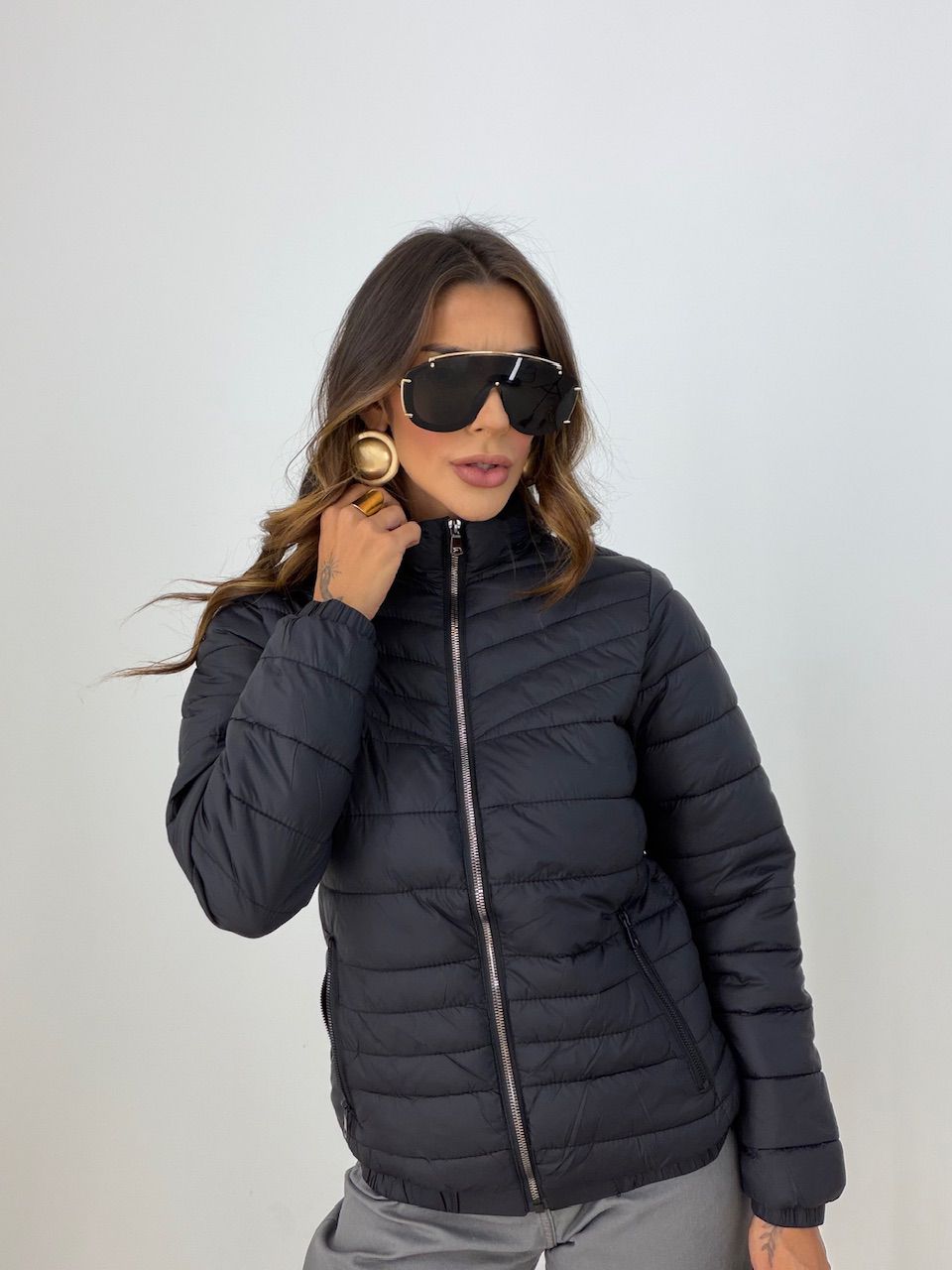 PUFFER LETICIA CAPUZ PRETA