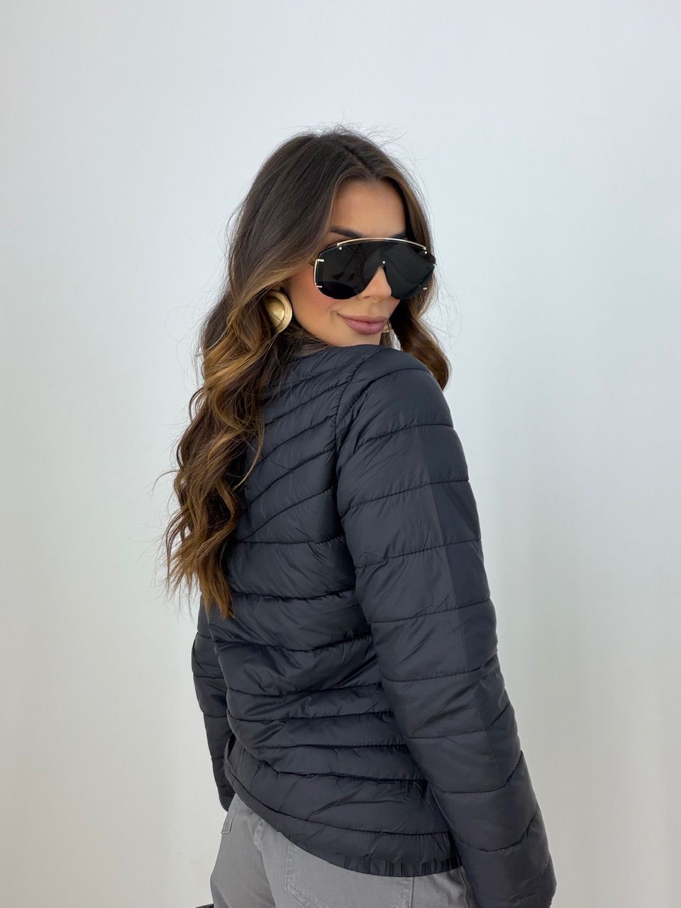 PUFFER LETICIA CAPUZ PRETA
