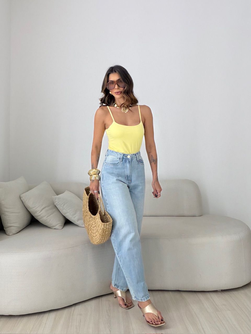 BLUSA SUZANE ALCINHA AMARELA