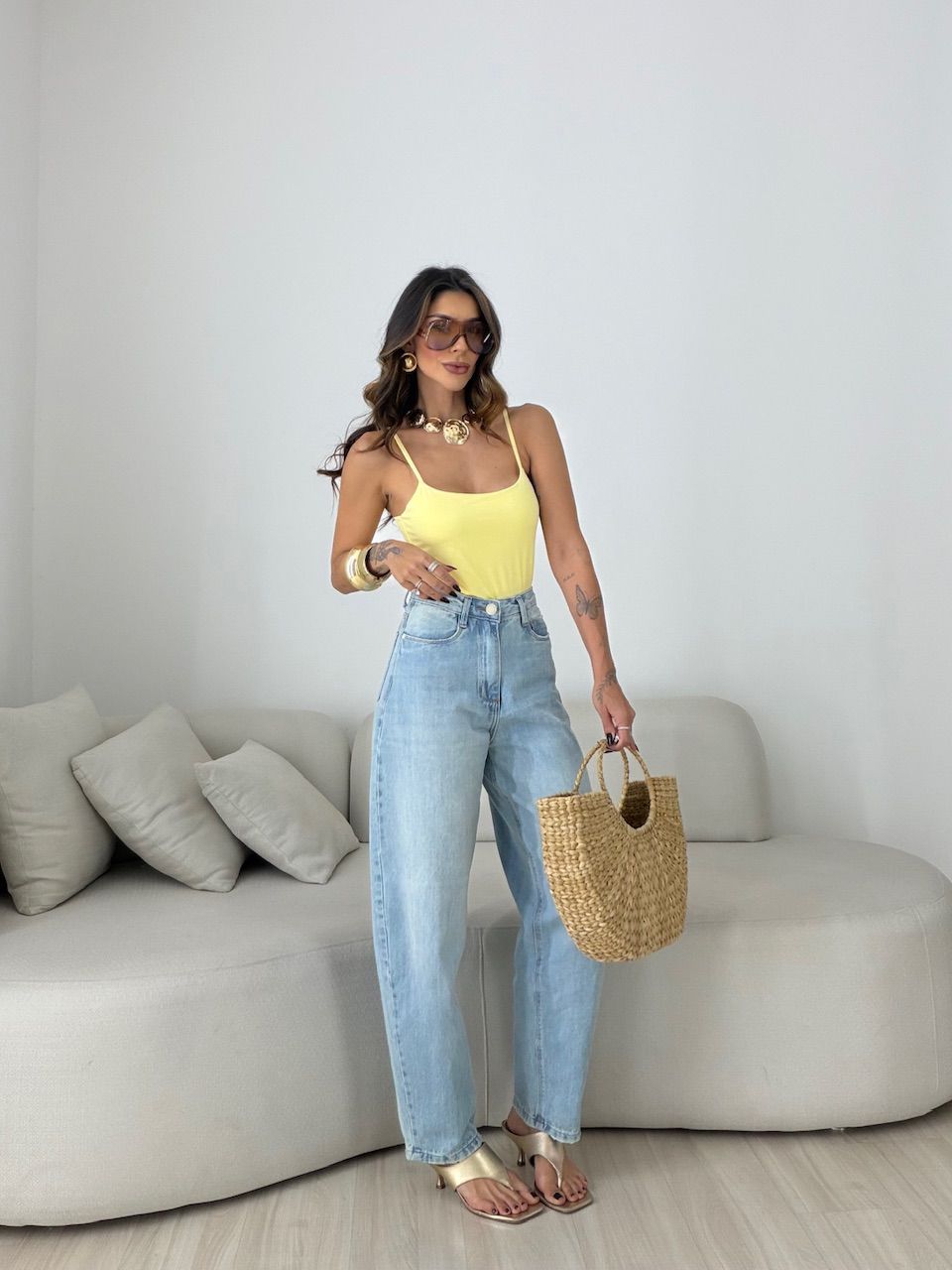 BLUSA SUZANE ALCINHA AMARELA