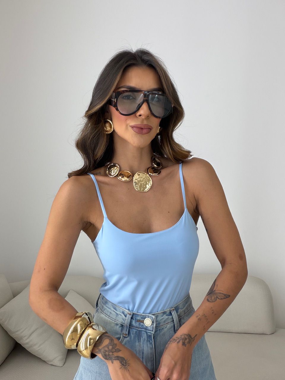 BLUSA SUZANE ALCINHA azul