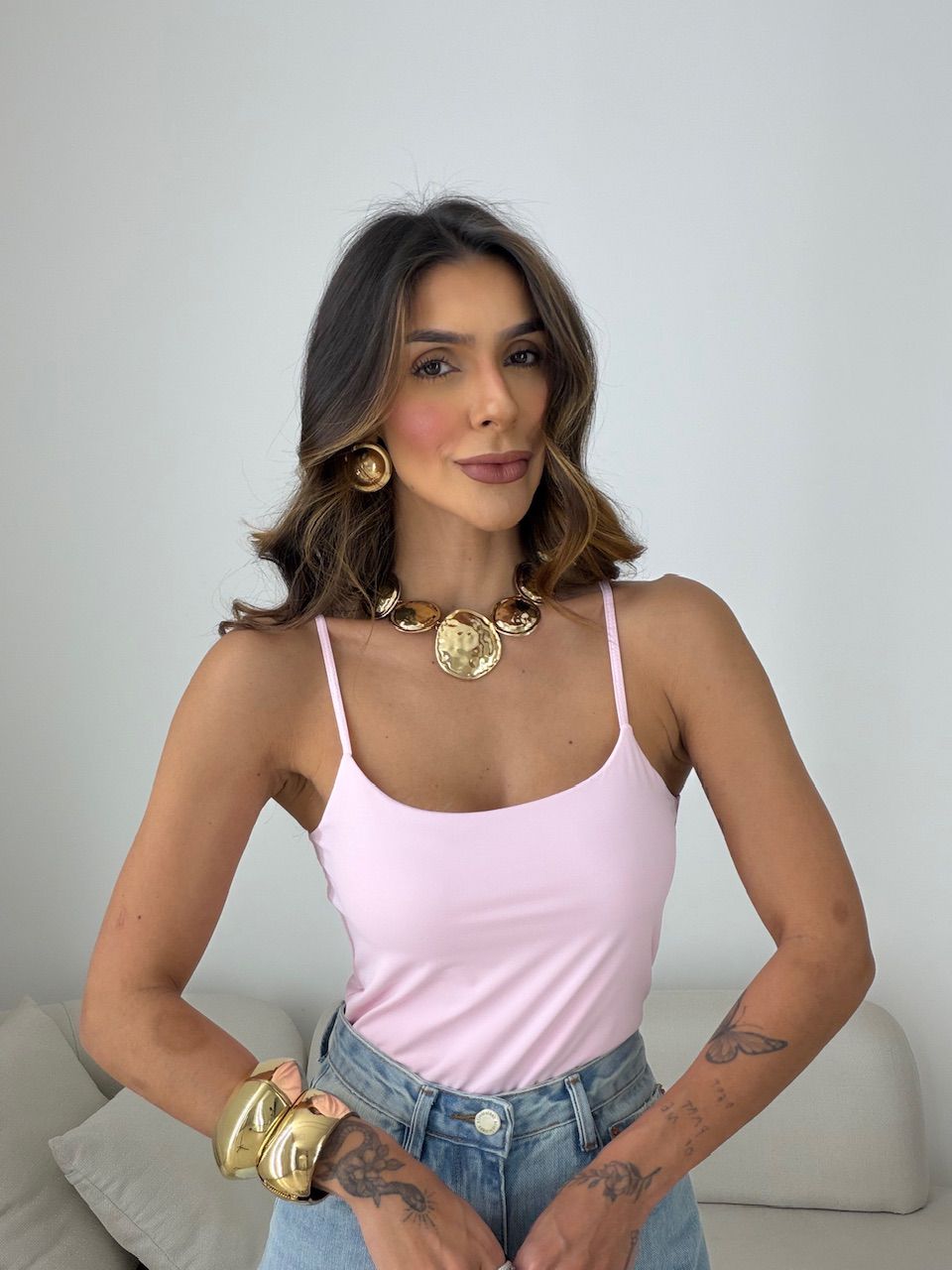 BLUSA SUZANE ALCINHA Rosa - 0079920031 - CAROLLA FERRARO
