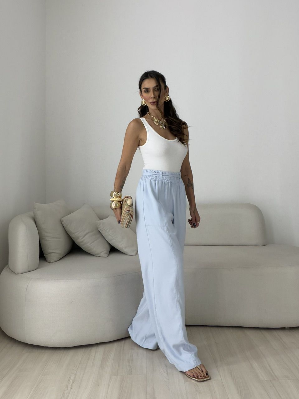 CALÇA LORENA PANTALONA AZUL