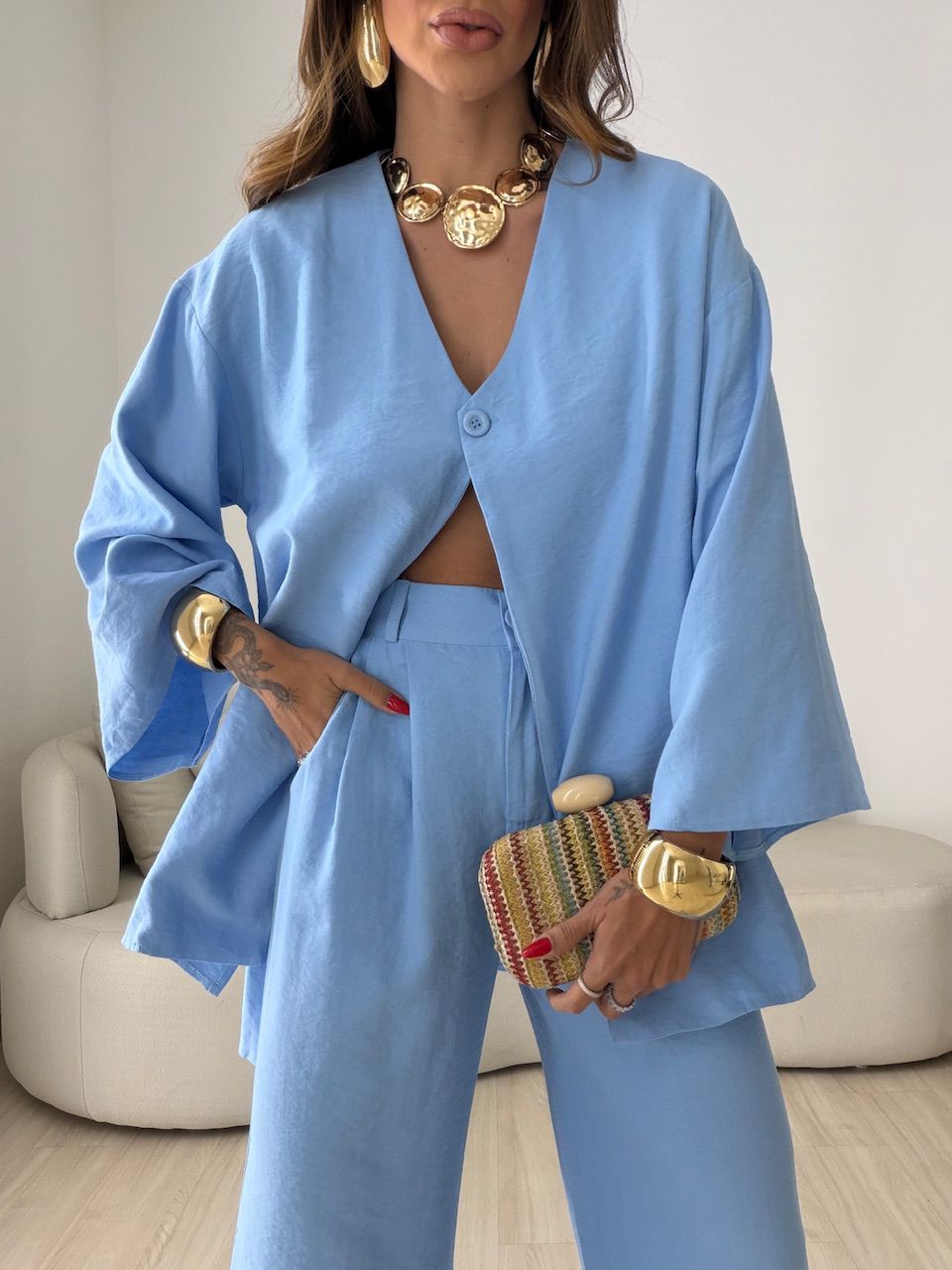 CONJUNTO ODETTE CALÇA AZUL
